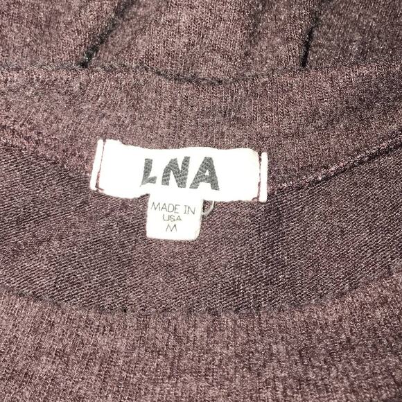 LNA Open Shoulder Purple Knit Top - Picture 7 of 8